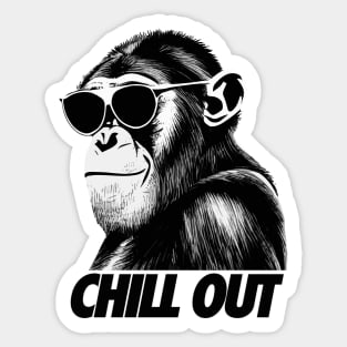Chimpanzee chill out Sticker